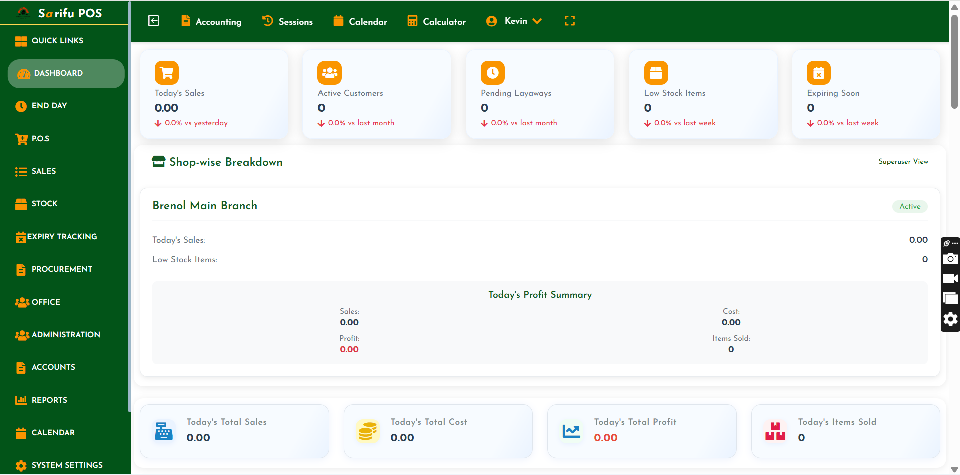 POS Dashboard Kenya